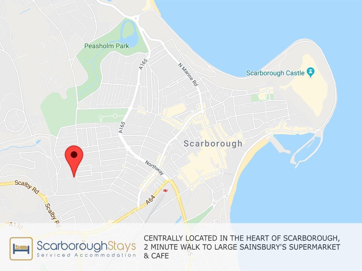 Hibernia Place, 3 Bedroom Townhouse With Patio & Seating Area - Free Parking Scarborough Eksteriør billede
